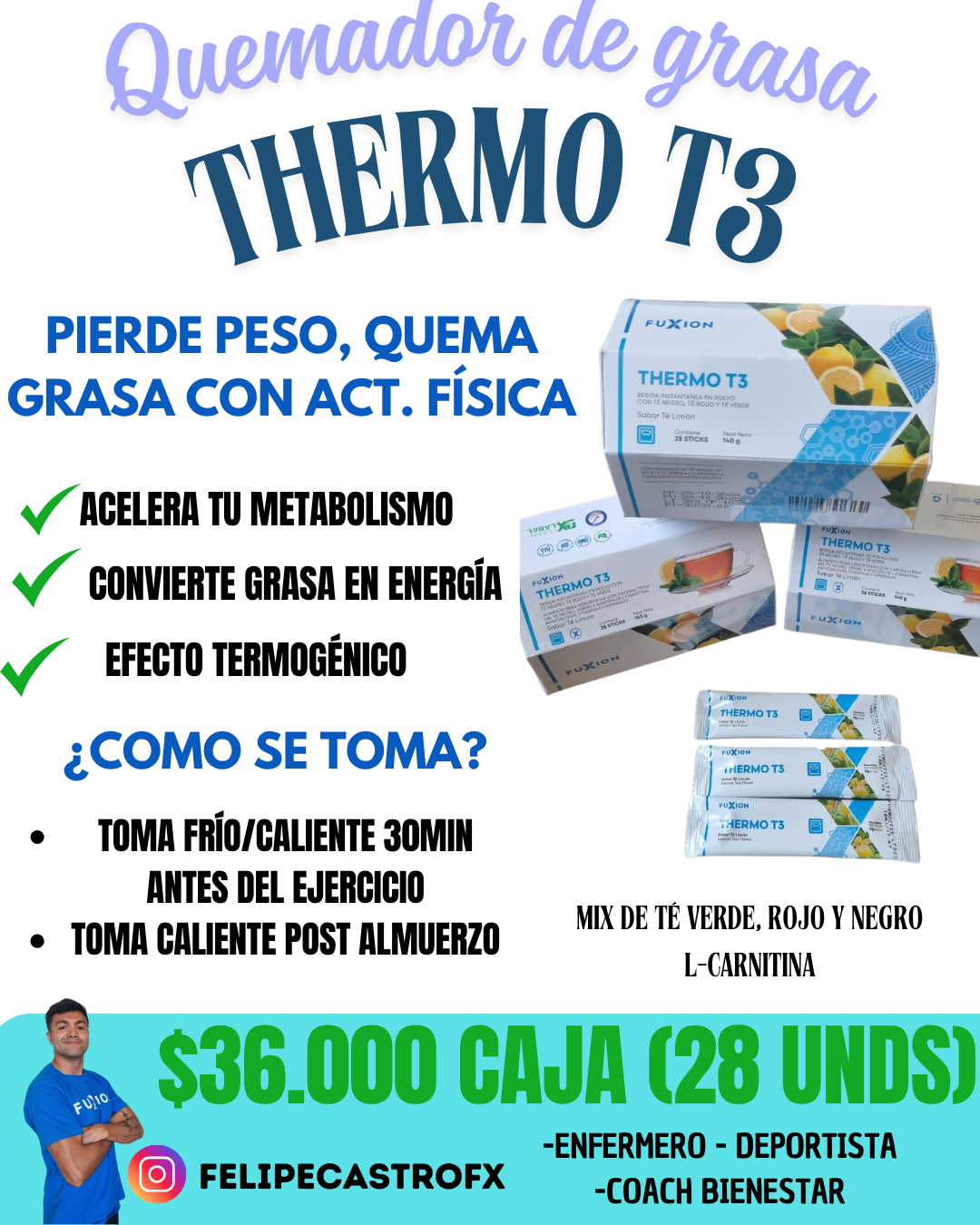 Thermo T3 - Té quemador de Grasa 🔥