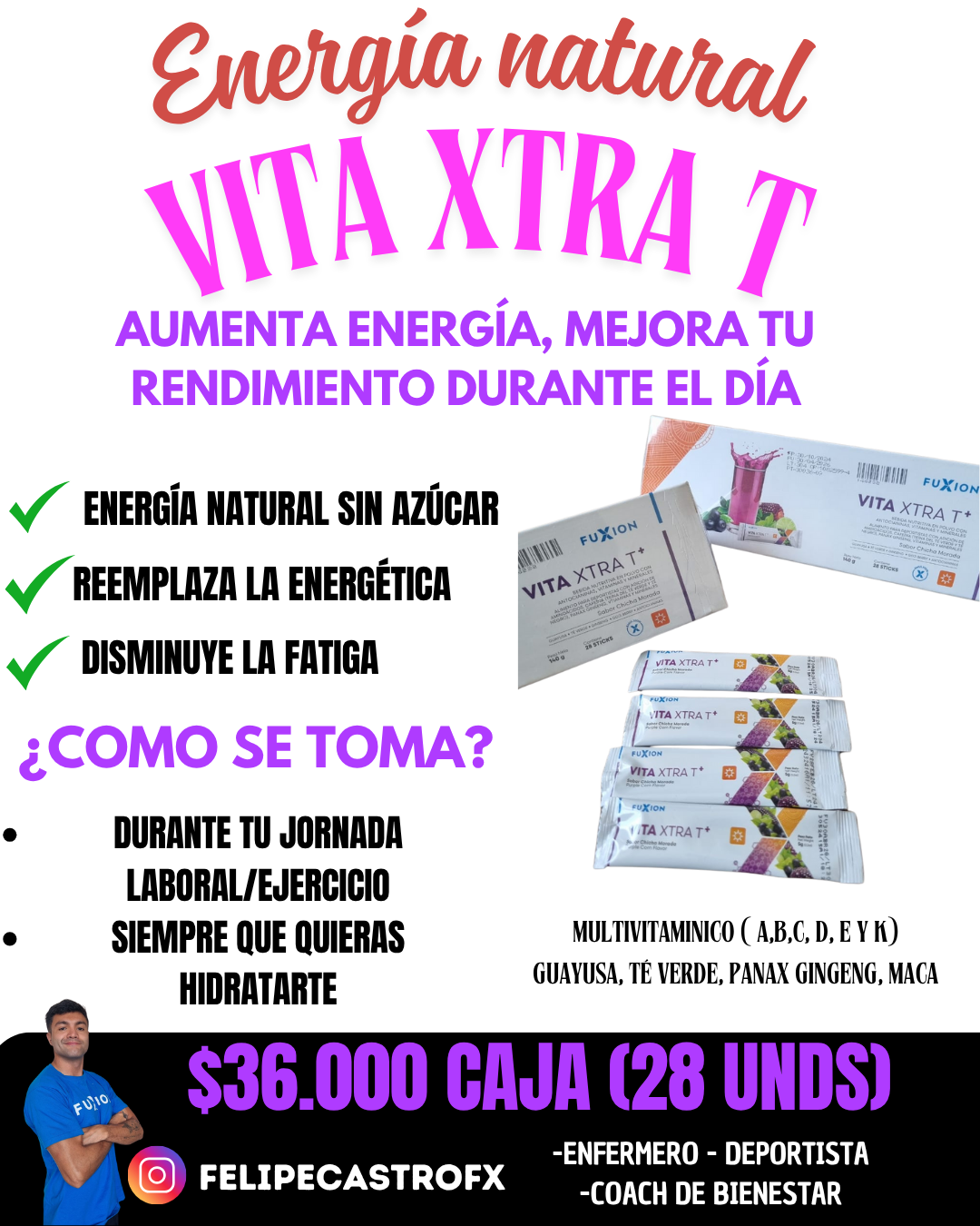 Vita XTRA T - Energizante Natural 🔥✨